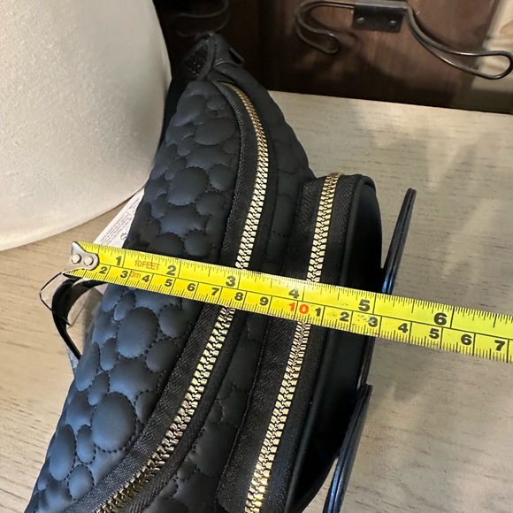 Disney Black Quilted Bag with Gold Zippers - Picture 6 of 7